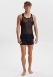 Tanktop "mesh"  | 100% merino uld | Sort -Dovre