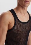 Tanktop "mesh"  | 100% merino uld | Sort -Dovre