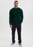 Pullover "knitted" | Bomuld | Grøn -Resteröds