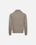 Pullover med lynlås | Bomuld | Sand -Resteröds
