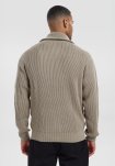 Pullover med lynlås | Bomuld | Sand -Resteröds
