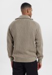 Pullover med høj hals | Bomuld | Sand -Resteröds