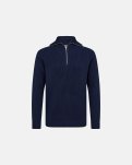 Pullover med høj hals | Bomuld | Navy -Resteröds