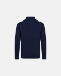 Pullover med høj hals | Bomuld | Navy -Resteröds