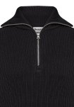 Pullover med høj hals | Bomuld | Sort -Resteröds
