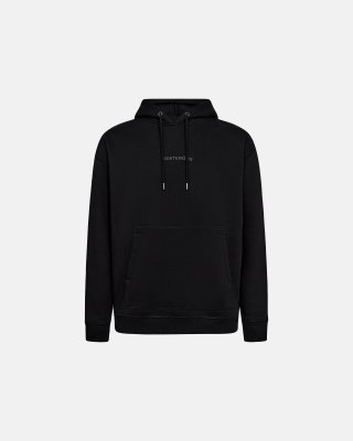 Hoodie med logo | Bomuld | Sort