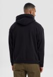 Hoodie med logo | Bomuld | Sort -Resteröds
