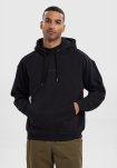 Hoodie med logo | Bomuld | Sort -Resteröds