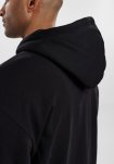 Hoodie med logo | Bomuld | Sort -Resteröds