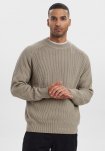 Pullover "knitted" | Bomuld | Sand -Resteröds
