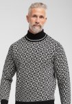 Pullover "strik" | 100% uld | Blå -Dovre