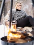 Pullover "strik" | 100% uld | Blå -Dovre