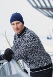 Pullover "strik" | 100% uld | Blå -Dovre