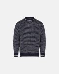 Pullover "strik" | 100% uld | Navy -Dovre