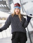 Pullover "strik" | 100% uld | Navy -Dovre