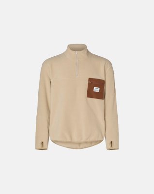 Fleece Pullover | 100% recycled polyester| Beige -Resteröds