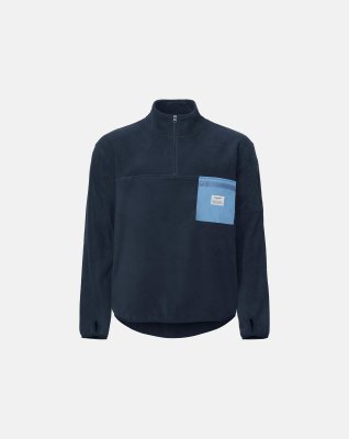 Fleece Pullover | 100% recycled polyester | Navy -Resteröds