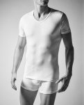 T-shirt "v-neck" 2-pak | Økologisk bomuld | Sort -JBS