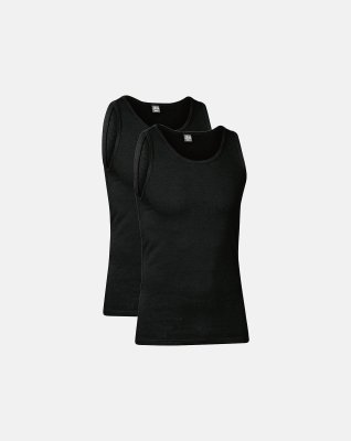 Tanktop 2-pak | Økologisk bomuld | Sort -JBS