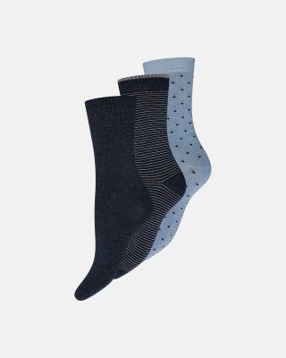 Ankelstrømper 3-pak | Bambusviskose | Multifarvet