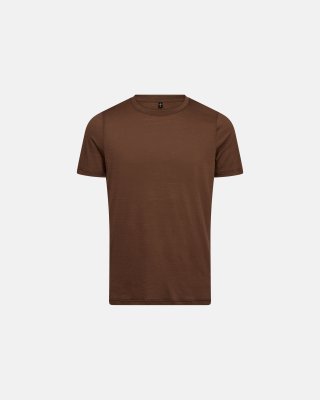T-shirt | 100% økologisk GOTS uld | Brun