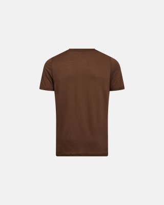 T-shirt | 100% økologisk GOTS uld | Brun