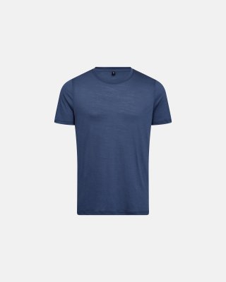 T-shirt | 100% økologisk GOTS uld | Blå