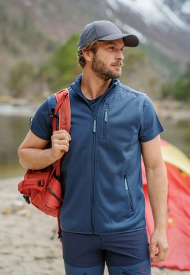 Fleece vest | Polyester | Blå
