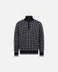 Pullover "half zip"| 100% uld | Navy/beige - Dovre