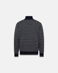 Cable strik med lynlås | 100% uld | Multifarvet -Dovre
