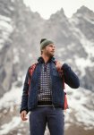 Cable strik med lynlås | 100% uld | Multifarvet -Dovre