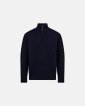 Cable strik med lynlås | 100% uld | Navy - Dovre
