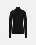 Langærmet t-shirt "half zip" | 100% merino uld | Sort -Dovre Women