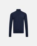 Langærmet zip undertrøje | 100%  merino uld | Navy -Dovre