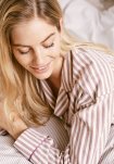 Natbukser "flannel" | 100% økologisk bomuld | Stribet rosa -JBS of Denmark Women