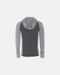 Langærmet t-shirt med hætte | 100% merino uld | Grå -Dovre