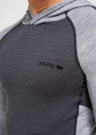 Langærmet t-shirt med hætte | 100% merino uld | Grå -Dovre