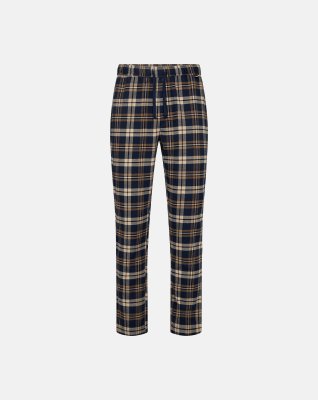 Pyjamasbukser "flannel" | 100% bomuld | Brun ternet -JBS