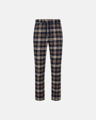 Pyjamasbukser "flannel" | 100% bomuld | Brun ternet