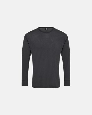Langærmet t-shirt | 100% merino uld | Grå -Dovre