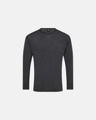 Langærmet t-shirt | 100% merino uld | Grå