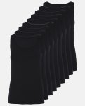 Tanktop 9-pak | GOTS bomuld | Sort -Decoy