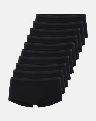 Hipster 10-pak | GOTS bomuld | Sort -Decoy