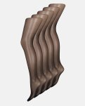 Strømpebukser "Silk look" 5-pak | 20 denier | Sort -Decoy