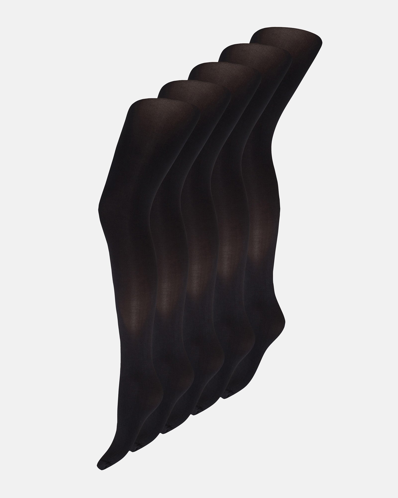Strømpebukser "silk look" 5-pak | 60 denier | Sort -Decoy