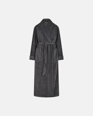 Lang badekåbe | 100% recycled polyester | Grå