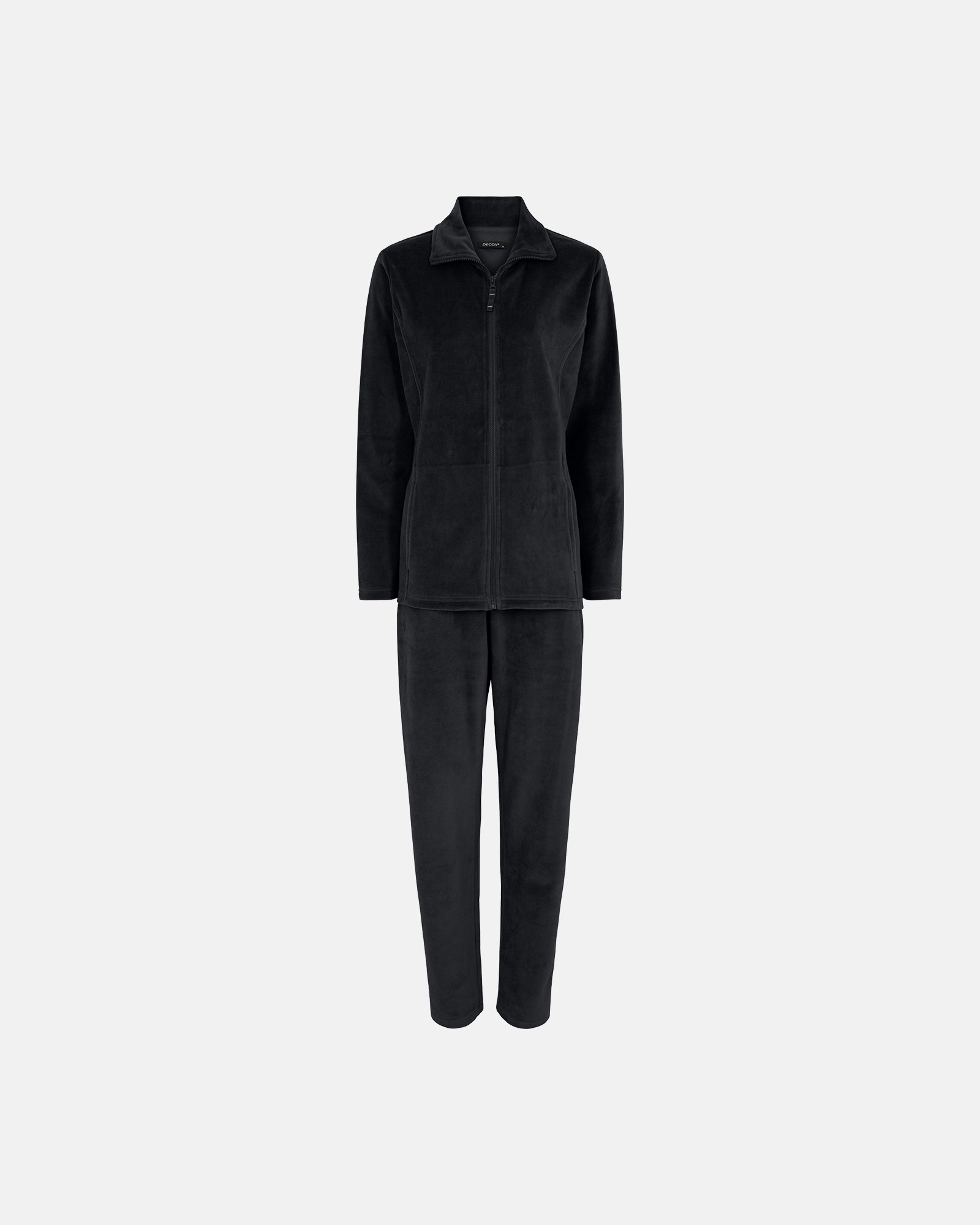 Pyjamas sæt i velour | Bomuld | Sort -Decoy