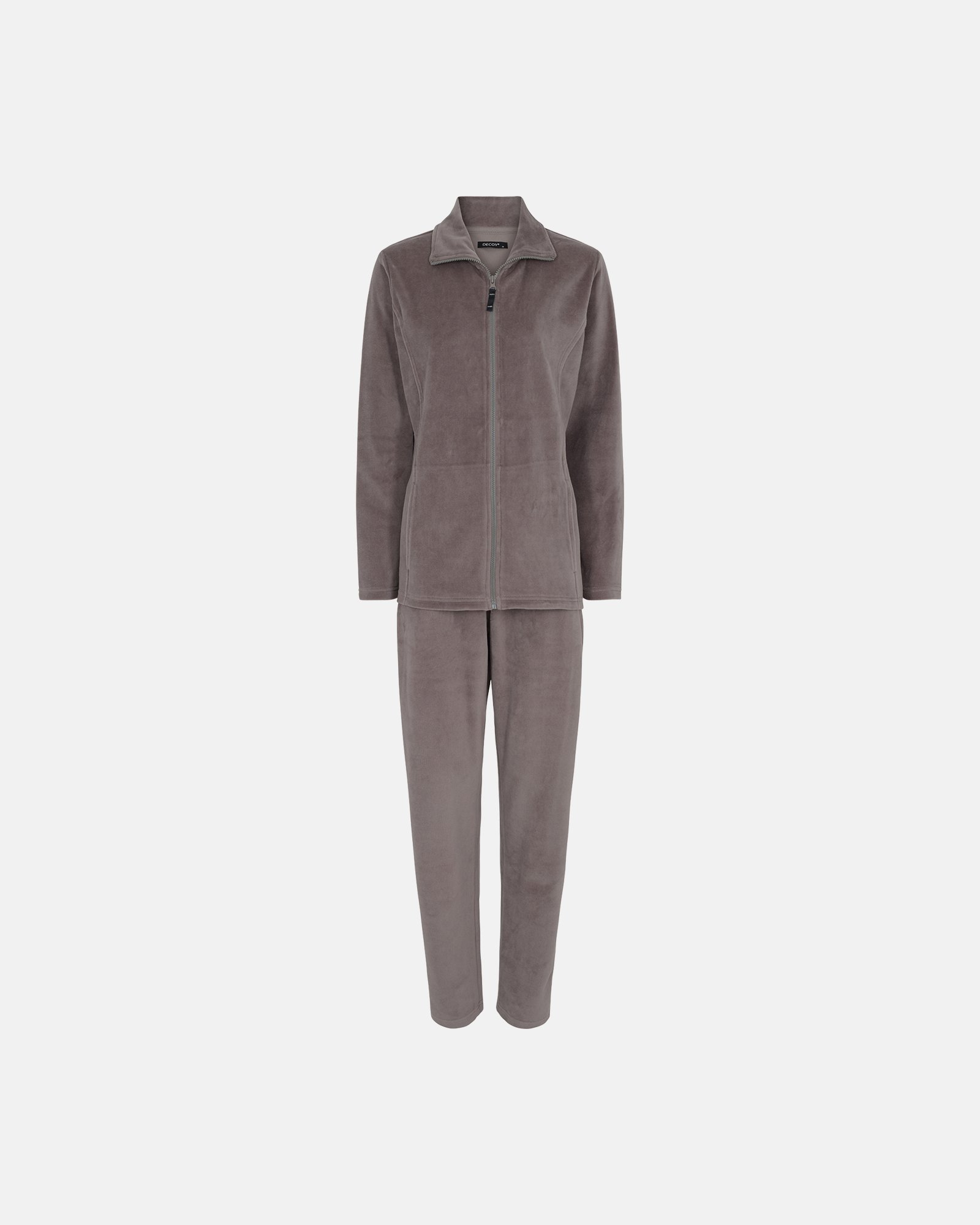 Pyjamas sæt i velour | Bomuld | Brun -Decoy