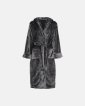 Lang badekåbe med hætte | 100% polyester | Grå - Decoy