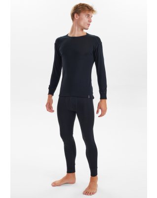 Langærmet t-shirt "wool"  | 100% merino uld | Sort -JBS